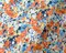 Orange-Multi Poly Floral Print Crinkle Yoryu Chiffon Woven Fabric By the Yard